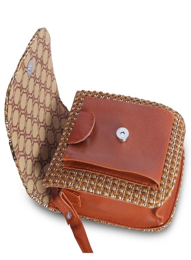 Dcozi Stylish and Fashionable Jute Beige Slim Bag For Women & Girls - SLMB01_Beige - Image 4